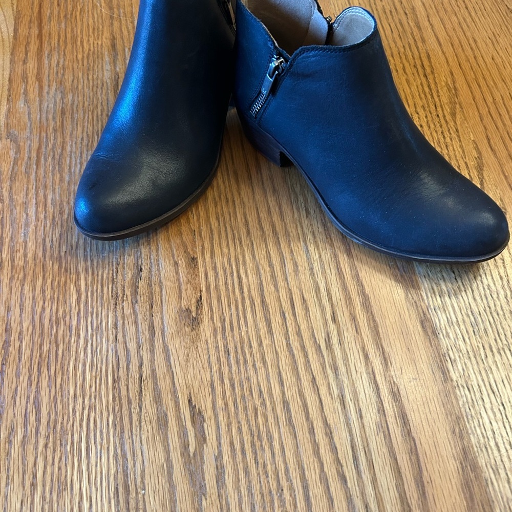 Black Leather Ankle Boots